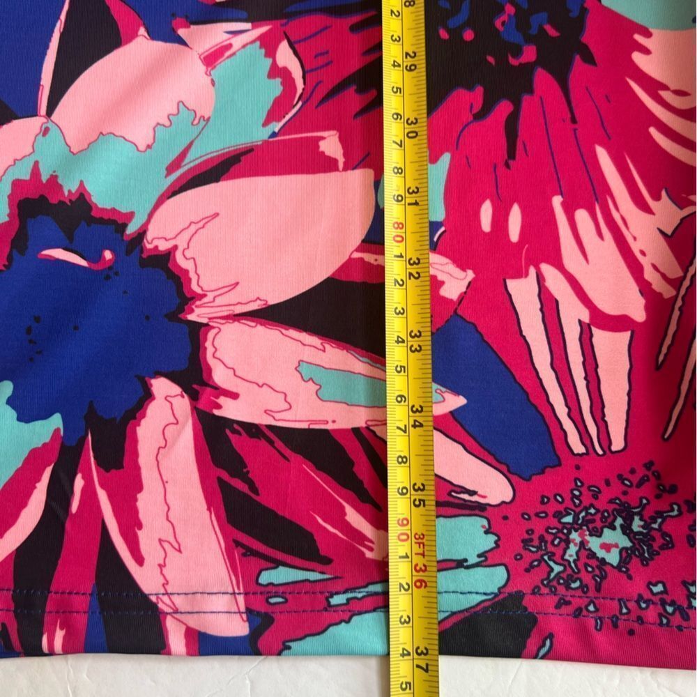 Tracy Negoshian Emilia Shift Print Crochet Neck Mini Dress Size Medium NWOT - Picture 6 of 8